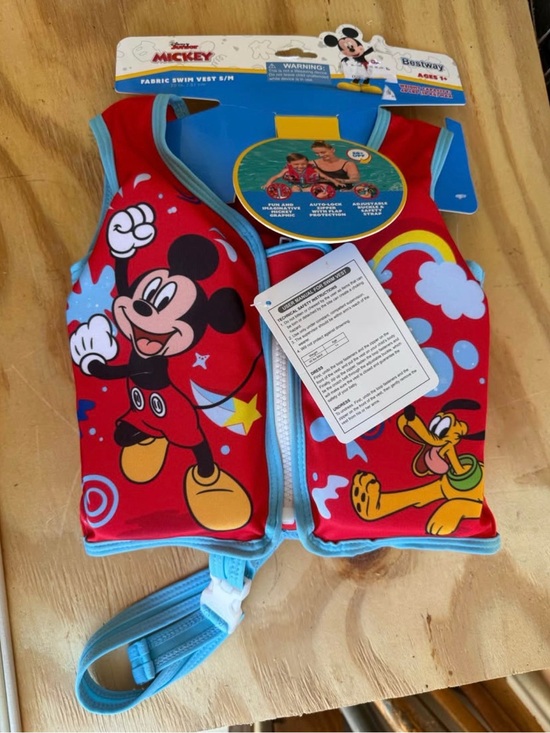 Disney Other - 🥳 5 for $25 BUNDLE Disney Red Mickey Mouse Kids Swim Vest with Pluto Graphic
